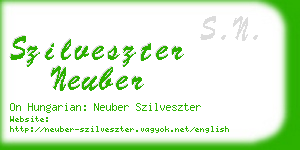 szilveszter neuber business card